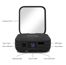 Load image into Gallery viewer, PowerUp Glow Portable Power Bank and Compact Mirror