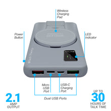 Load image into Gallery viewer, PowerMag View Wireless Charging 10,000mAh Backup Battery w/ Adjustable Stand