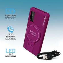 Load image into Gallery viewer, PowerMag View Wireless Charging 10,000mAh Backup Battery w/ Adjustable Stand