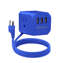 Load image into Gallery viewer, PowerUp Squared Power Strip with 3 Outlet & 3 USB Ports