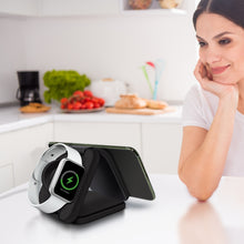 Load image into Gallery viewer, PowerUp Trinity 3 in 1 Wireless Charging Station for iPhone AirPods & iWatch