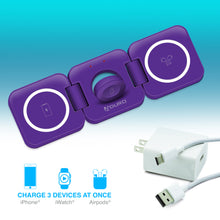 Load image into Gallery viewer, PowerUp Trinity 3 in 1 Wireless Charging Station for iPhone AirPods & iWatch