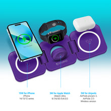 Load image into Gallery viewer, PowerUp Trinity 3 in 1 Wireless Charging Station for iPhone AirPods & iWatch