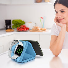 Load image into Gallery viewer, PowerUp Trinity 3 in 1 Wireless Charging Station for iPhone AirPods & iWatch
