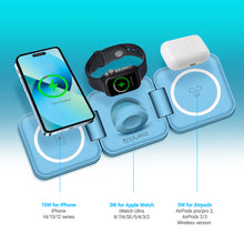 Load image into Gallery viewer, PowerUp Trinity 3 in 1 Wireless Charging Station for iPhone AirPods & iWatch