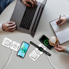 Load image into Gallery viewer, PowerUp Trinity 3 in 1 Wireless Charging Station for iPhone AirPods & iWatch