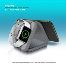 Load image into Gallery viewer, PowerUp Trinity 3 in 1 Wireless Charging Station for iPhone AirPods & iWatch