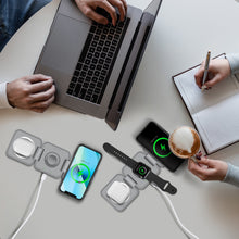 Load image into Gallery viewer, PowerUp Trinity 3 in 1 Wireless Charging Station for iPhone AirPods & iWatch