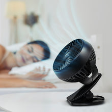 Load image into Gallery viewer, LuxBreeze Rechargeable Cordless Portable Fan w/ Clip-On Feature