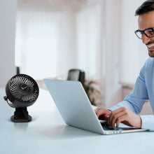 Load image into Gallery viewer, LuxBreeze Rechargeable Cordless Portable Fan w/ Clip-On Feature