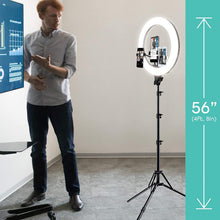 Load image into Gallery viewer, U-Stream Executive Home Streaming Studio Kit with 18" Ring Light & Tripod