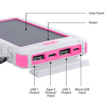 Load image into Gallery viewer, PowerUp Solar 10,000mAh Dual USB Backup Battery
