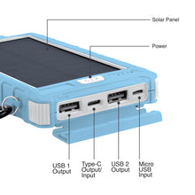 Load image into Gallery viewer, PowerUp Solar 10,000mAh Dual USB Backup Battery
