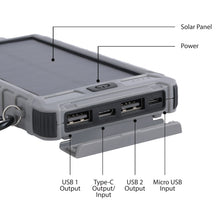 Load image into Gallery viewer, PowerUp Solar 10,000mAh Dual USB Backup Battery
