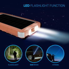 Load image into Gallery viewer, PowerUp Solar 10,000mAh Dual USB Backup Battery
