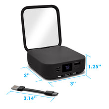 Load image into Gallery viewer, PowerUp Glow Portable Power Bank and Compact Mirror

