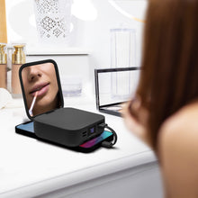 Load image into Gallery viewer, PowerUp Glow Portable Power Bank and Compact Mirror
