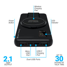 Load image into Gallery viewer, PowerMag View Wireless Charging 10,000mAh Backup Battery w/ Adjustable Stand
