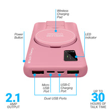 Load image into Gallery viewer, PowerMag View Wireless Charging 10,000mAh Backup Battery w/ Adjustable Stand
