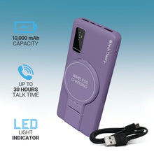 Load image into Gallery viewer, PowerMag View Wireless Charging 10,000mAh Backup Battery w/ Adjustable Stand
