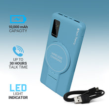 Load image into Gallery viewer, PowerMag View Wireless Charging 10,000mAh Backup Battery w/ Adjustable Stand
