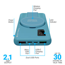 Load image into Gallery viewer, PowerMag View Wireless Charging 10,000mAh Backup Battery w/ Adjustable Stand
