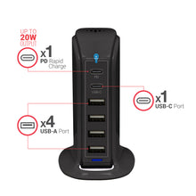 Load image into Gallery viewer, PowerUp PD Power Tower Multi Port Charging Station

