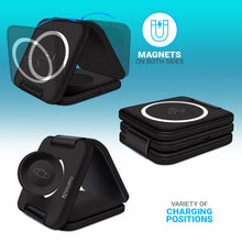 Load image into Gallery viewer, PowerUp Trinity 3 in 1 Wireless Charging Station for iPhone AirPods &amp; iWatch
