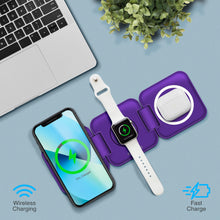 Load image into Gallery viewer, PowerUp Trinity 3 in 1 Wireless Charging Station for iPhone AirPods &amp; iWatch
