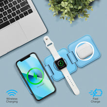 Load image into Gallery viewer, PowerUp Trinity 3 in 1 Wireless Charging Station for iPhone AirPods &amp; iWatch
