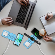 Load image into Gallery viewer, PowerUp Trinity 3 in 1 Wireless Charging Station for iPhone AirPods &amp; iWatch
