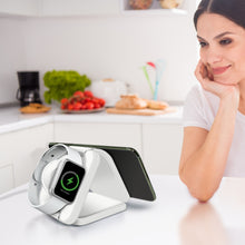 Load image into Gallery viewer, PowerUp Trinity 3 in 1 Wireless Charging Station for iPhone AirPods &amp; iWatch
