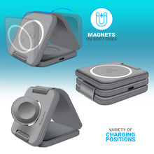 Load image into Gallery viewer, PowerUp Trinity 3 in 1 Wireless Charging Station for iPhone AirPods &amp; iWatch
