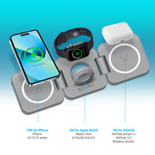 Load image into Gallery viewer, PowerUp Trinity 3 in 1 Wireless Charging Station for iPhone AirPods &amp; iWatch
