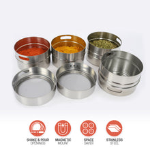 Load image into Gallery viewer, Space &amp; Home Twist and Shake Magnetic Spice Jars
