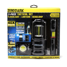 Load image into Gallery viewer, Tactical Lighting 3 Pc Set with Flashlight, Lantern, &amp; Headlamp
