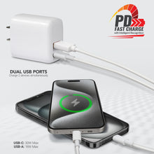Load image into Gallery viewer, 2 Pack 30W PD Dual Port Charger
